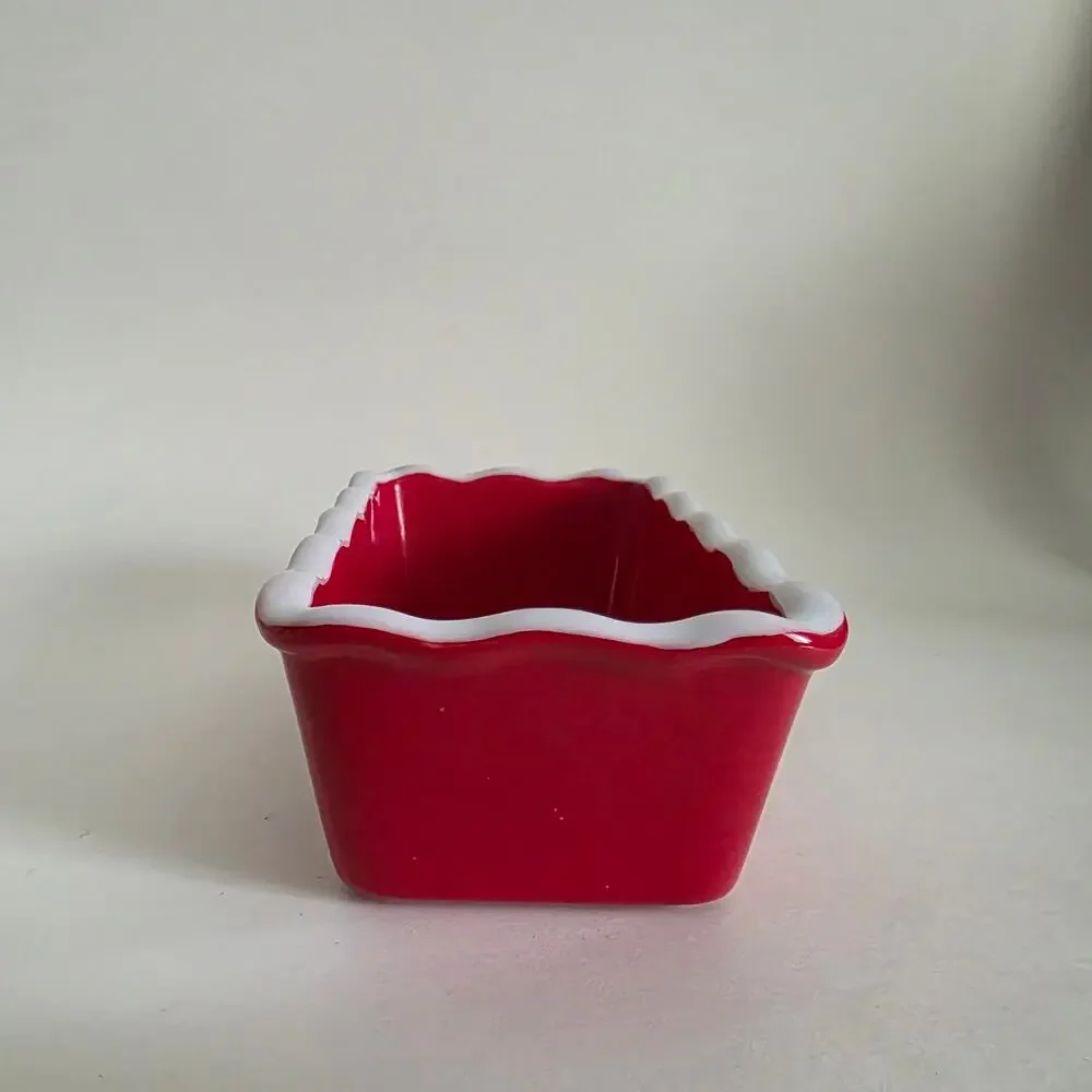 Disney Mickey Minnie Heart Stoneware Loaf Baking Dish Red 2022